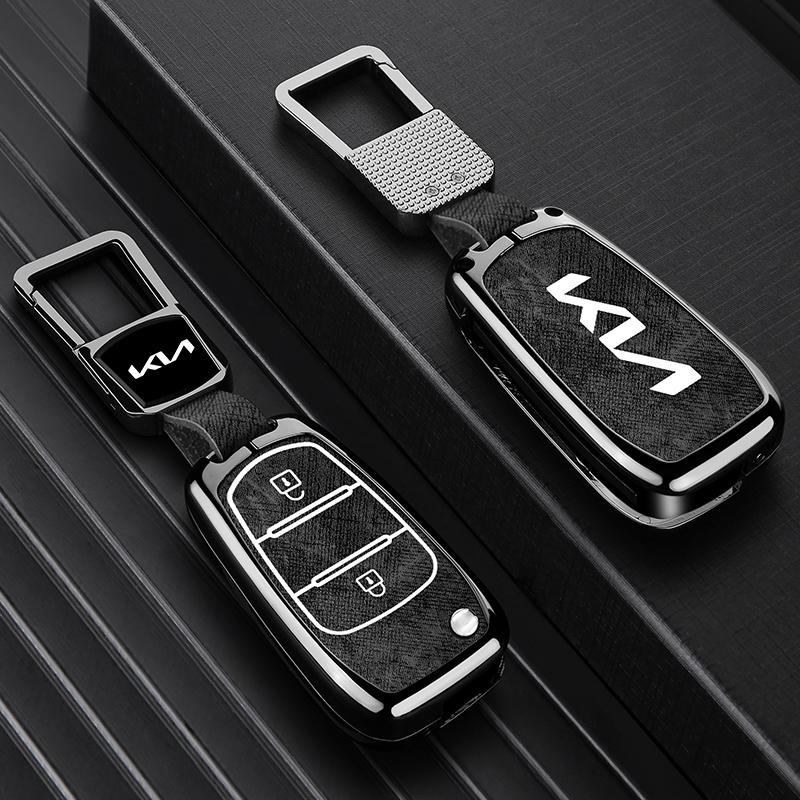 AAOD1 Zinc Alloy Leather Car Remote Key Case for Kia Sportage For Kia Sportage 3 Ceed Rio Soul Optima K5 K2 Cerato For Kia Picanto