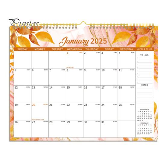 

Настенный календарь 2025 года, ежемесячный ежедневник, 12-месячный органайзер для расписания, настенное украшение для домашнего офиса F