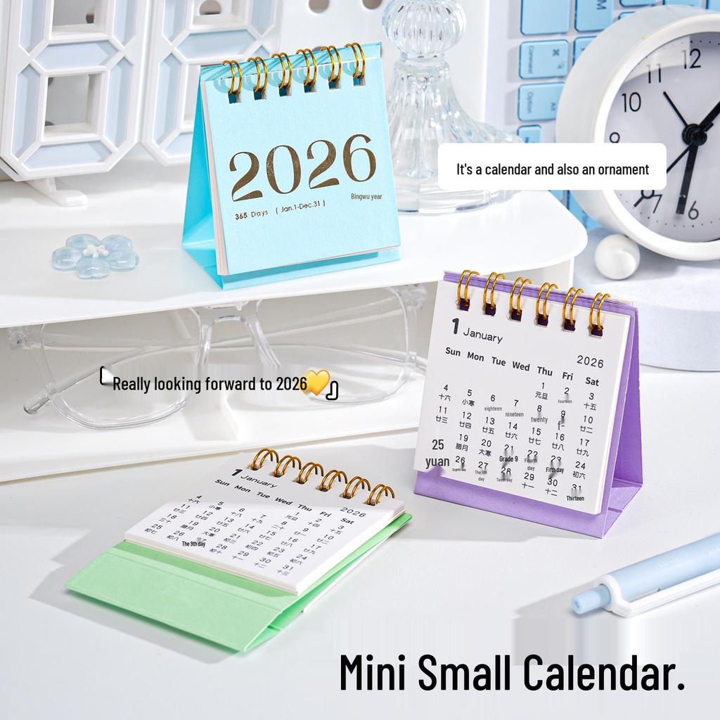 2026 Jahr des Pferdes Niedlicher Cartoon Schreibtischkalender & Planer Notizbuch für Studenten