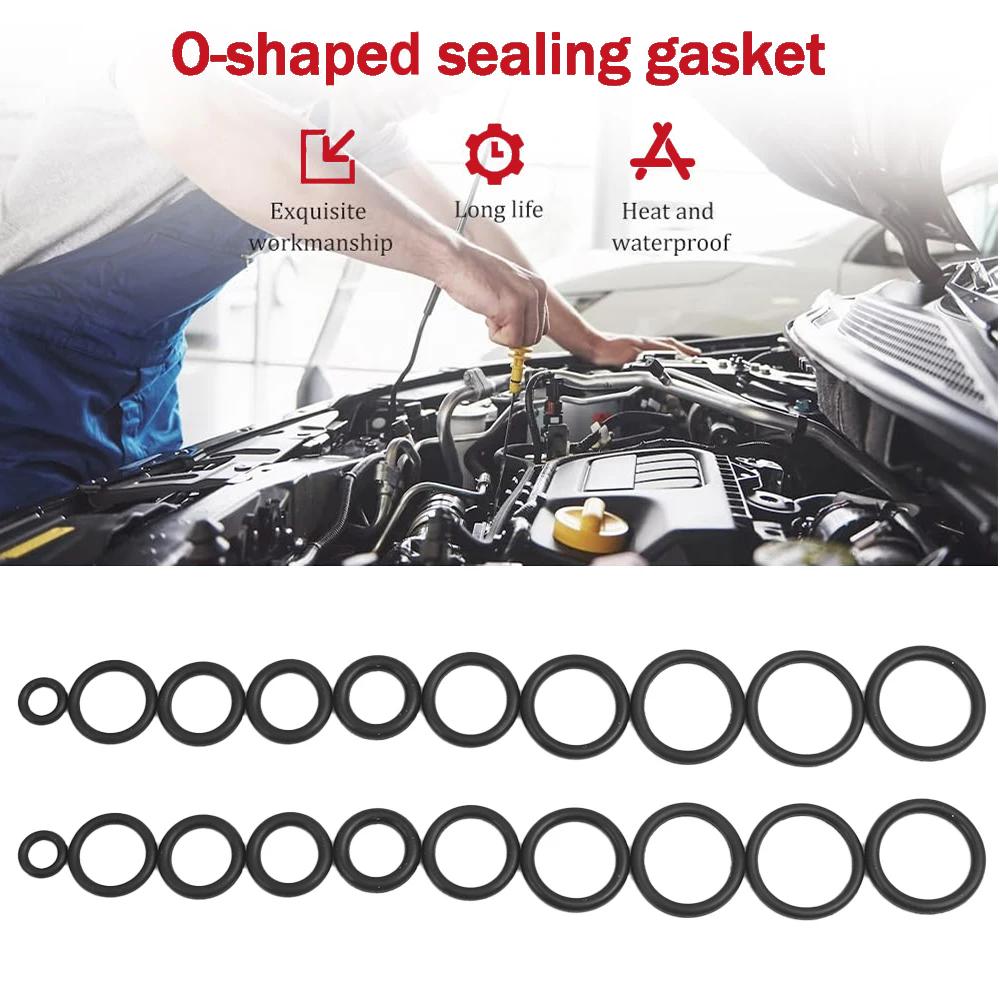 279PCS 18 Sizes Rubber Air Conditioning O Rings Universal Car Auto Repair Tools Refrigerant Ring Sets with Plastic Box