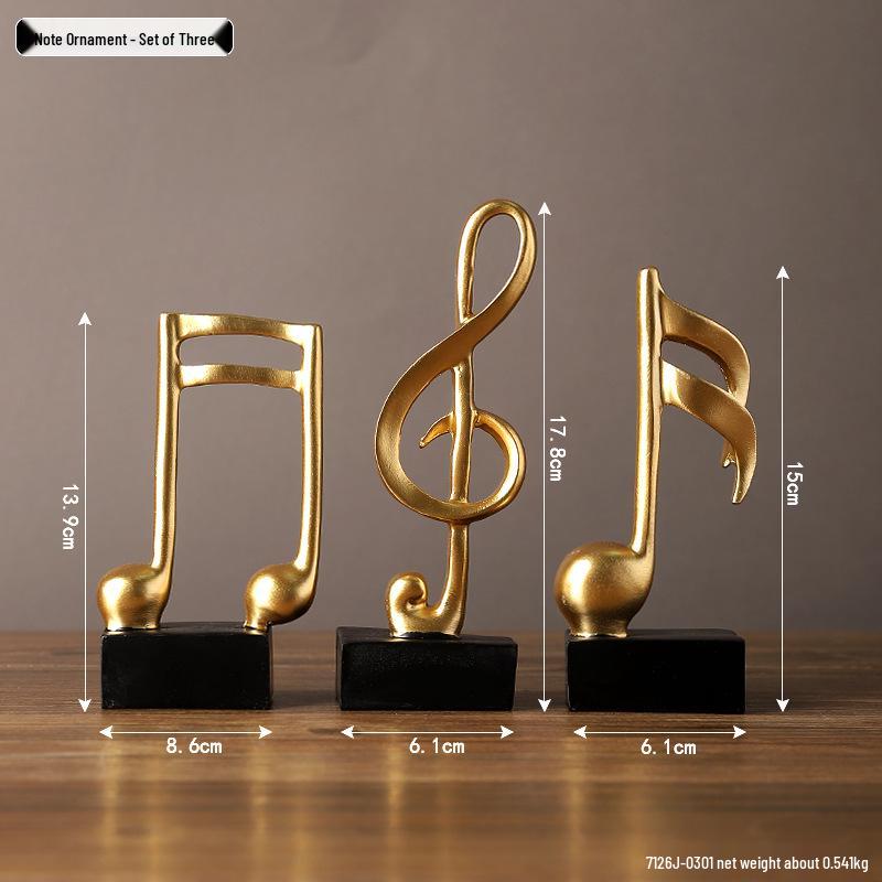 Golden Light Luxury Resin Handicrafts Collection: Ornaments for Office, Living Room, Wine & TV Cabinets