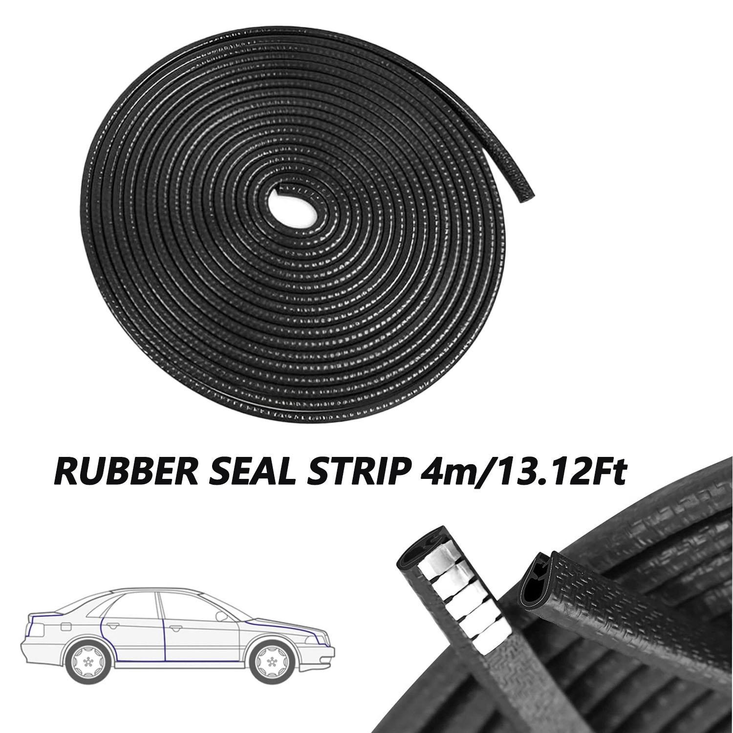 13.12 Ft /4M Car Door Edge Trim Guards U Shape Protector Black Rubber Seal Strip