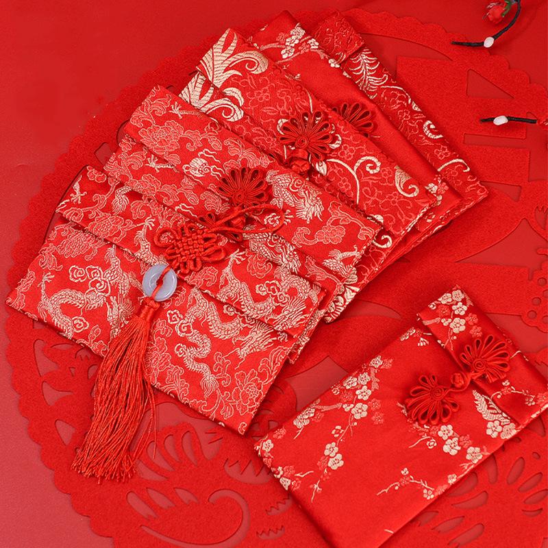 Creative Chinese Red Envelope Wedding Gift Money Bag