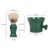 2pcs Beard Care Bowl Brush Kits for Men 1pc Rich Shaving Soap Foam Cup 1pc Hair Beard Brush Mens Shaving Brush Kit