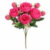 Realistic Touch Artificial Flowers Long Stem Fake Roses  Home Wedding Bridal