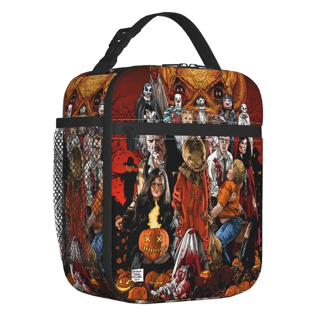Treat Sam Halloween Horrorfilm Isolierte Lunchtaschen für Arbeit Schule Auslaufsicher Thermische Kühltasche Bento Box Frauen Kinder