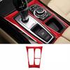 Red Carbon Fiber Interior Gear Shift Cover Trim For BMW X5 E70 X6 E71 Type B