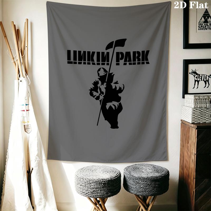 Linkin Park Wall Tapestry Aesthetic Wall Hanging Printed Fabric Blanket Decorative Tapestries for Bedroom Living Room Home Decor