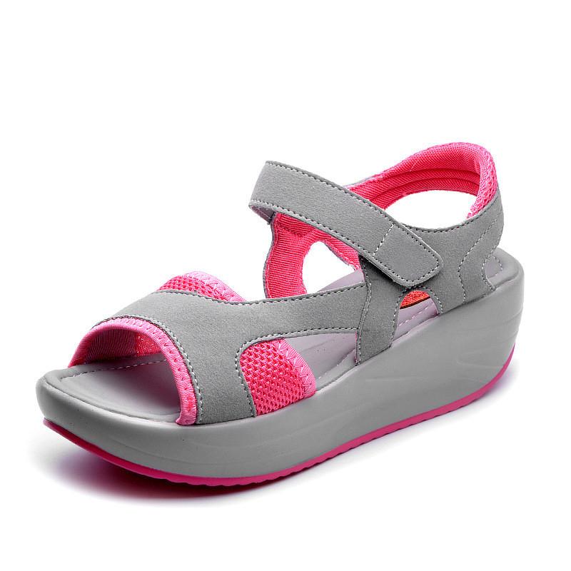 Sommerliche Freizeitschuhe Damen Sandalen Damen Neue Mode Zehenfrei Plateau Keilsandalen Damenschuhe sandalias mujer 2025 WSH3285