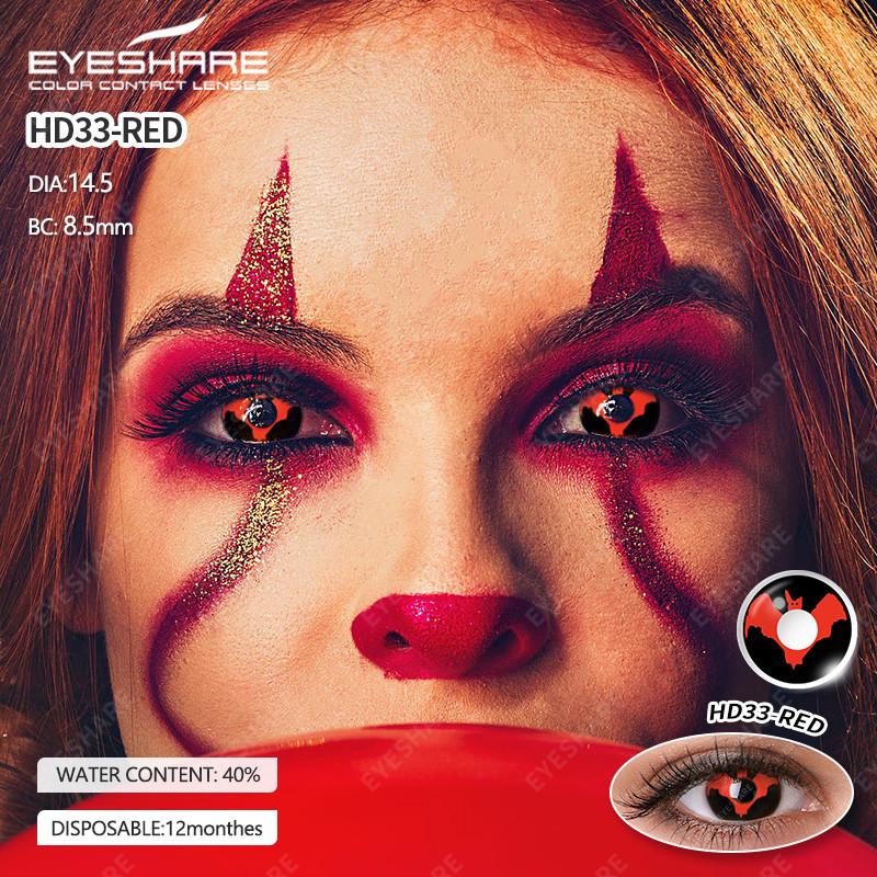 Eyeshare 1 paar Rote Serie Cosplay Kontaktlinsen für Augen Anime Rollenspiele Linse Bunte Mehrfarbige Augenpupille
