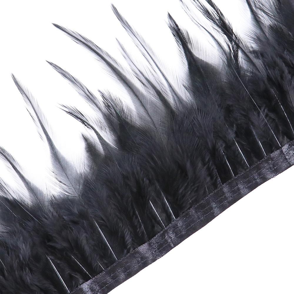 2/5/10 Yards Fluffy Rooster Feather Ribbon Trims 8-12Cm Cock Feathers Fringe Christmas Party Dress Sewing Accessory Plumes Craft