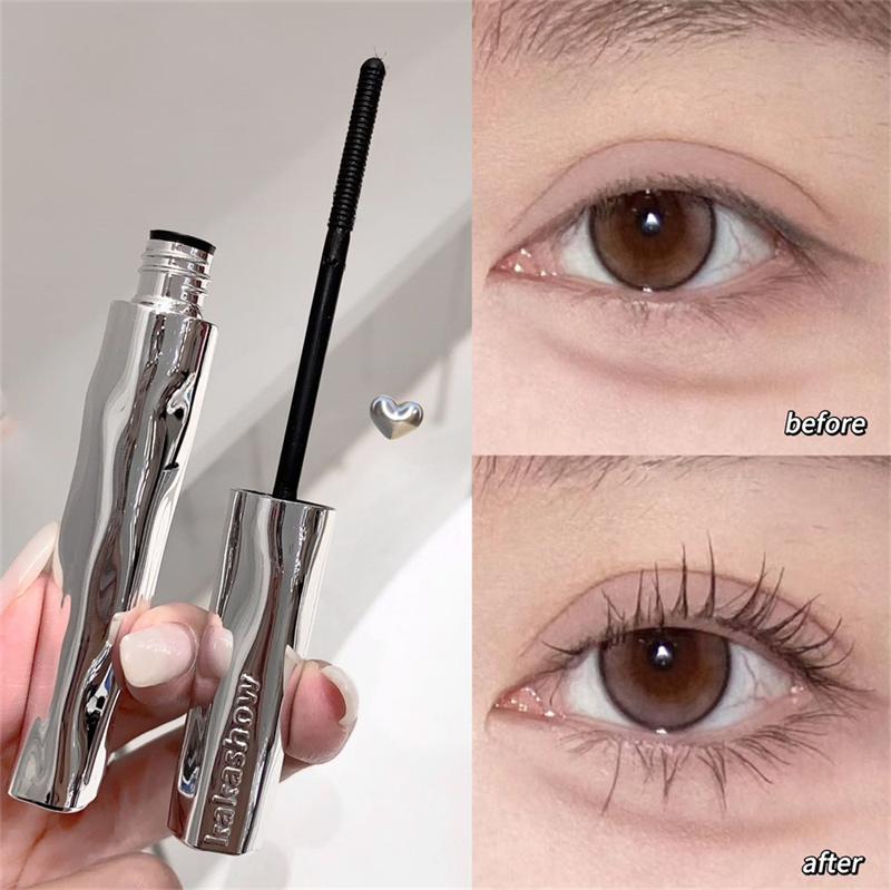 Silver Silk Fiber Matte Mascara Makeup Ultra-Fine Brush Lengthens Eyelashes Waterproof Fast Dry Eyelash Extension Mascara Makeup