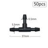 50pcs 3/5 4/7mm Garden Hose Barbed Connectors Tee Elbow Cross End Plug Fitting Coupling Drip Irrigation System Watering