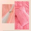 3/4PCS Winter Warm Plush Duvet Cover Pink Mink Velve+fluffy Flannel Quilt Cover Queen King Size Luxury Double Bed Bedding Set