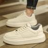 Autumn new sports leather casual board shoes increase height