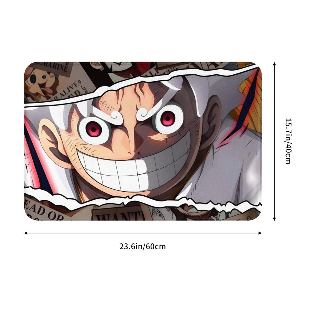 One Piece Luffy Pirate King Anime Doormat Mat Anti-Slip Bathroom Kitchen Garden Rug Carpet 40*60cm
