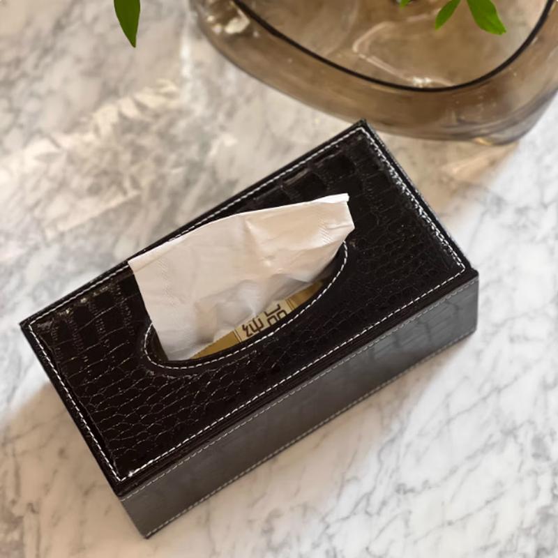 

Guaikeai Crocodile Pattern Leather Tissue Box