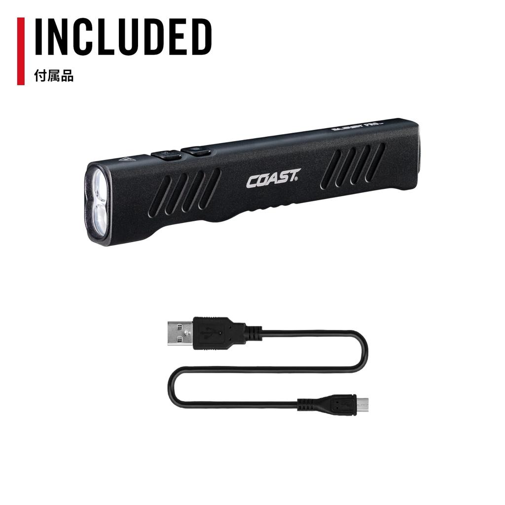 COAST SLAYER PRO LED Max 1150 Up To 130m Memory Mode Waterproof and Rechargeable Ideal for Factory Crime and Disaster Prevention Flashlight, Lumens,