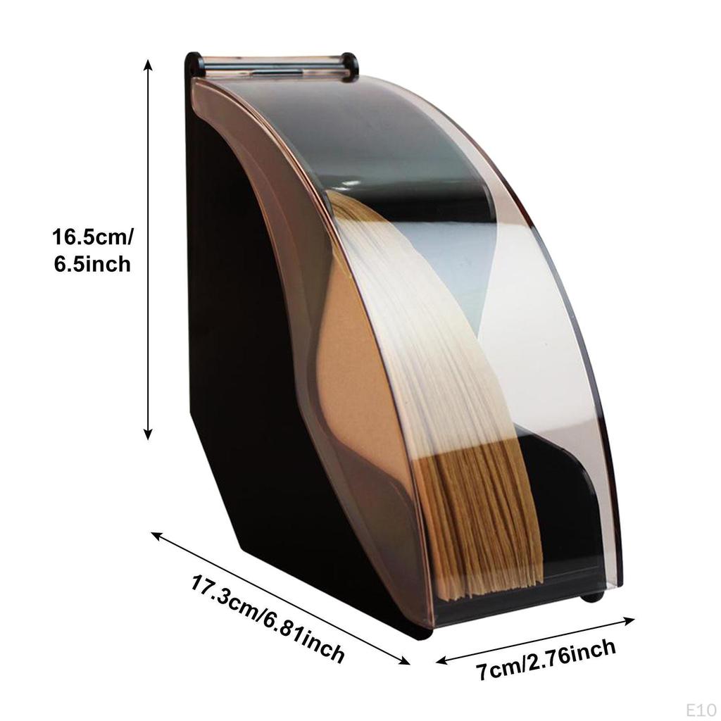 Coffee Filter Holder Multifunctional Cone Filters Napkins Dispenser Shelf Container for 100