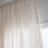 Cotton Linen American Style White Curtain Blackout Thick with Sun Lace Drape for The Luxury Living Room Curtains Home Decoretion