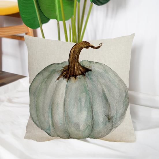 Fall Decor Pillow Cover Soft Wear Resistant Non-Fading Square Thanksgiving Pumpkin Farmhouse Pillowcase Cushion Cover