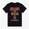 Guns N Roses Appetite for Destruction Floral Cross Band TShirt Cotton Graphic Tee Unisex Unisex Summer Streetwear