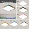 "Nordic Modern LED Ceiling Lamp for Bedroom and Living Room - Creative Square Macaron Design"