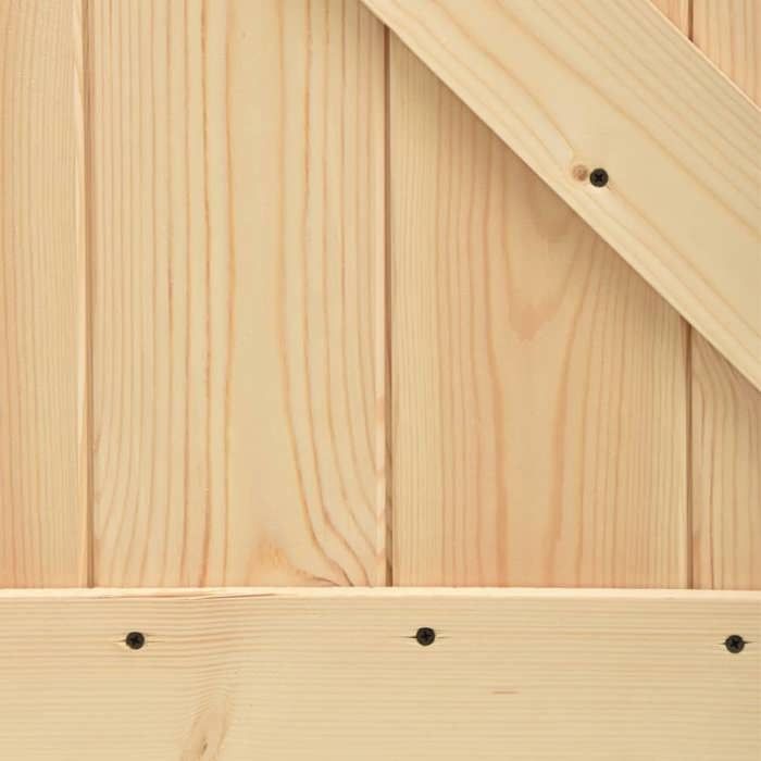VidaXL Sliding Door and Hardware Kit 90x210 Cm Solid Pine, Interior Door, Interior Barn Door 3203019