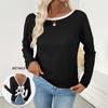 Women's 2025 Autumn New Sexy Versatile Fashion Bow Long Sleeve T-Shirt