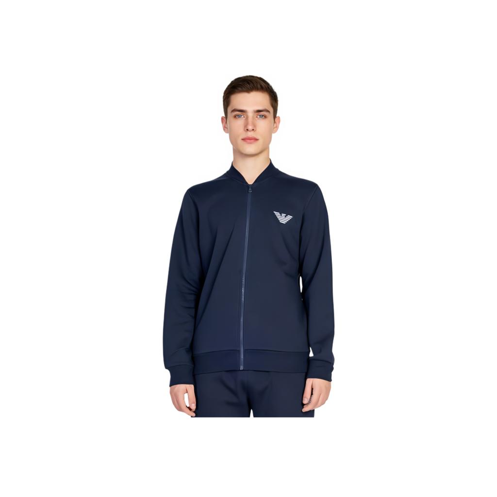 Emporio Armani EA7 Logo Letter Print Stand Collar Casual Sports Suit Men suits Navy-Blue 112115-4F571-BLUE