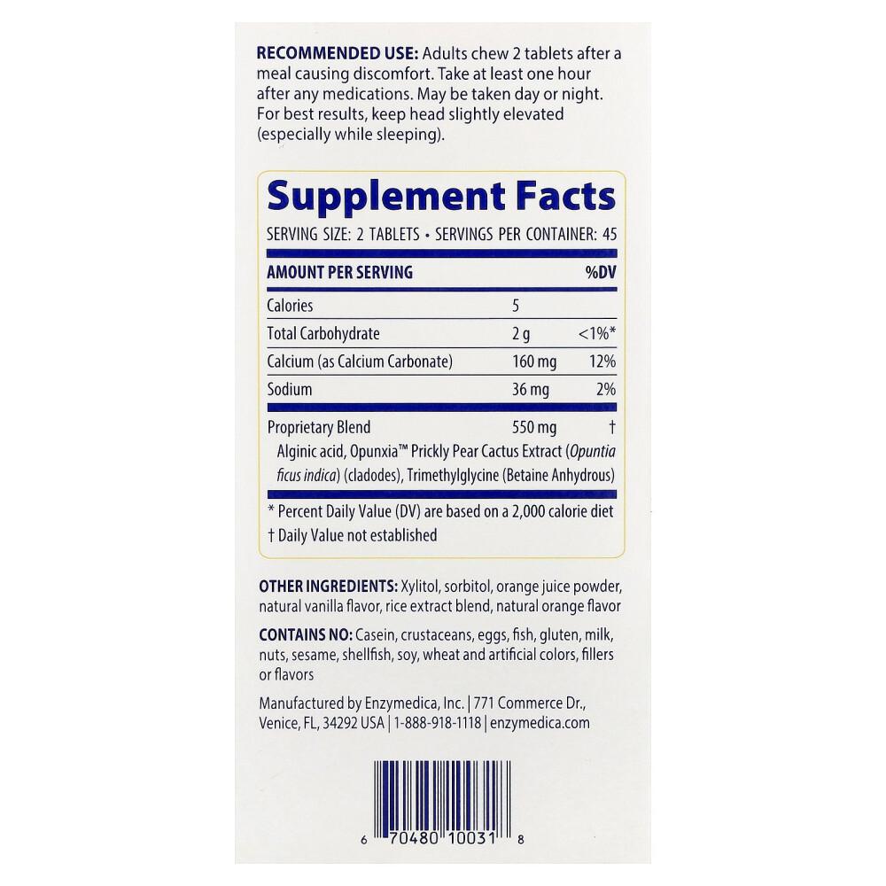 iHerb Enzymedica Heartburn Relief Orange Vanilla 90 Tablets