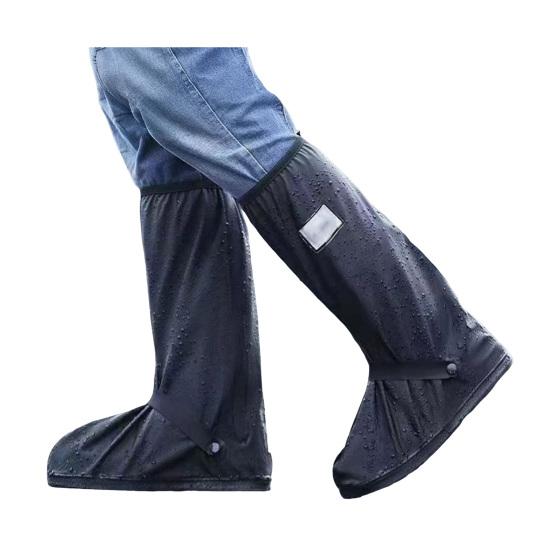 1 Pair Waterproof Shoe Boot Shoe Cover Covers Reusable Rain with Side Zipper XL