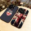 Britische Nationalflagge Handyhülle Für iPhone 17,16,15,14,13,12,11 Plus,Pro Max,XS,Farbig Silberbeschichtete Innenseite