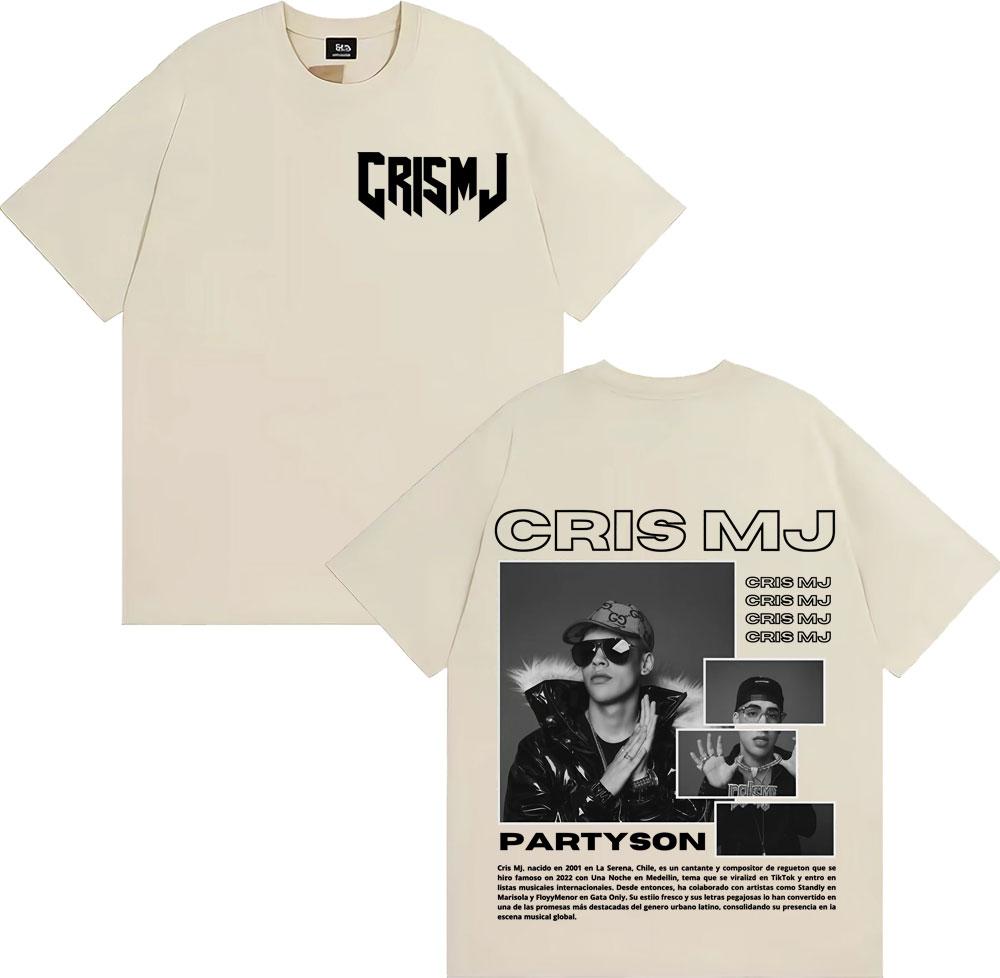 Rapper Cris Mj Tour 2025 Merch T-shirts Men Women Harajuku Vintage T Shirt Oversized Hip Hop High Quality Tee Shirt Streetwear