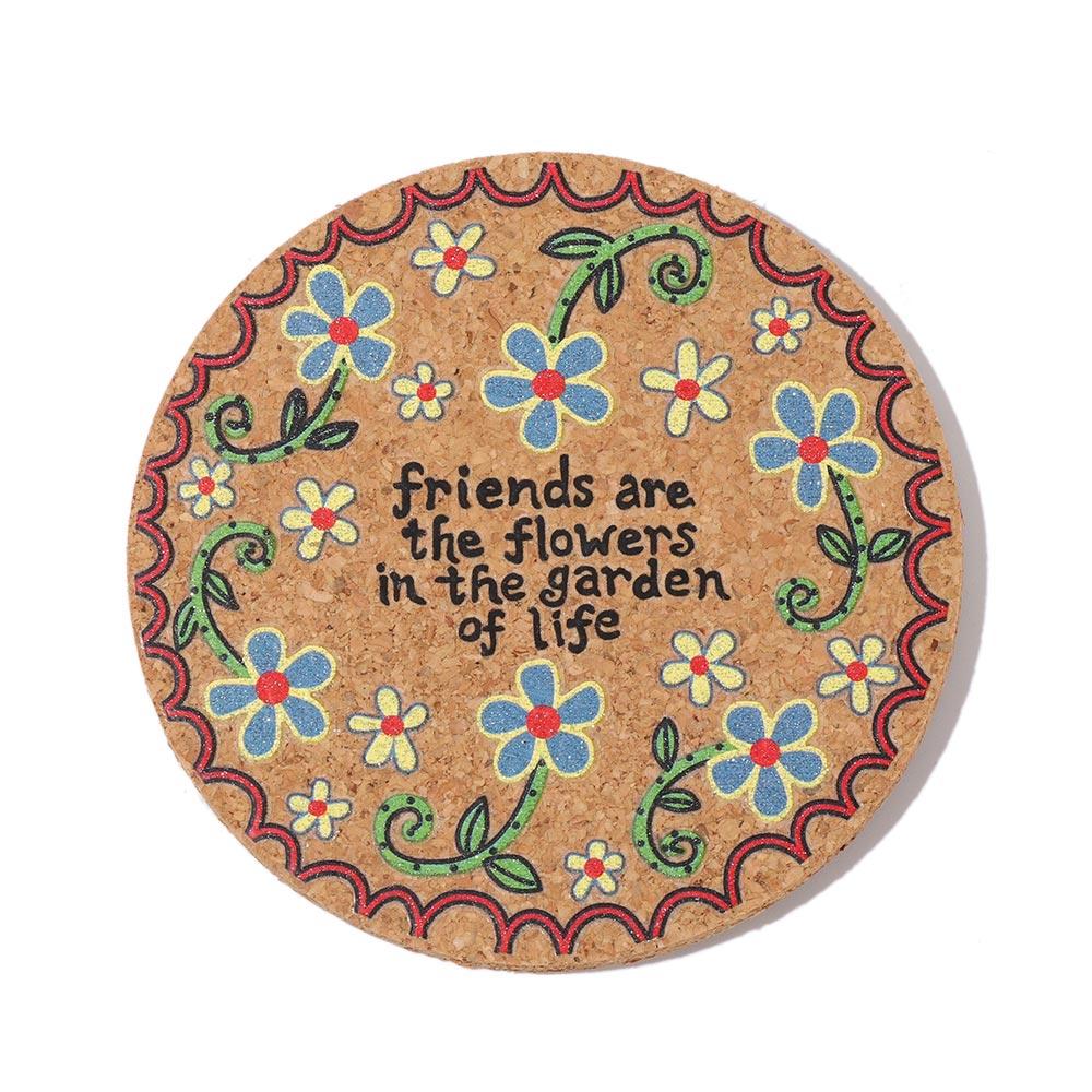 Durable Tableware Decor Mug Holder Non-slip Tea Coasters Heat Resistant Wooden Cup Mat Cork Coasters Anti-hot Heat Pad