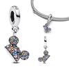 MINISO Disney Stitch Angel Charms Silber 925 Original Armband Schmuck Anhänger Passend für Damen Mädchen