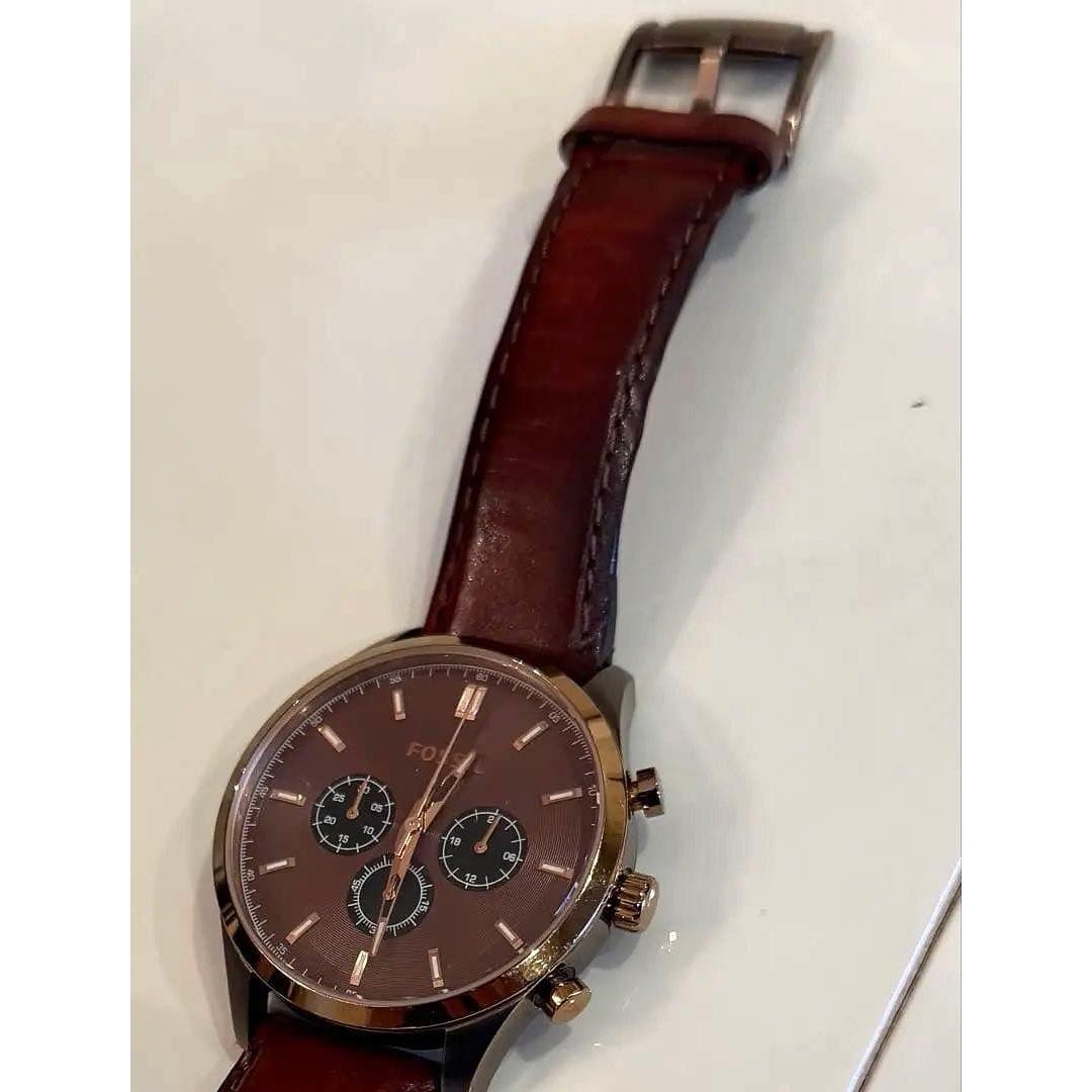 Used Fossil Watch Brown Leather