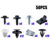 50PCS Engine Under Cover Clips Fastener Screws Fender Liner Clip Hood Bumper Retainer for Toyota Corolla RAV4 Highlander Lexus