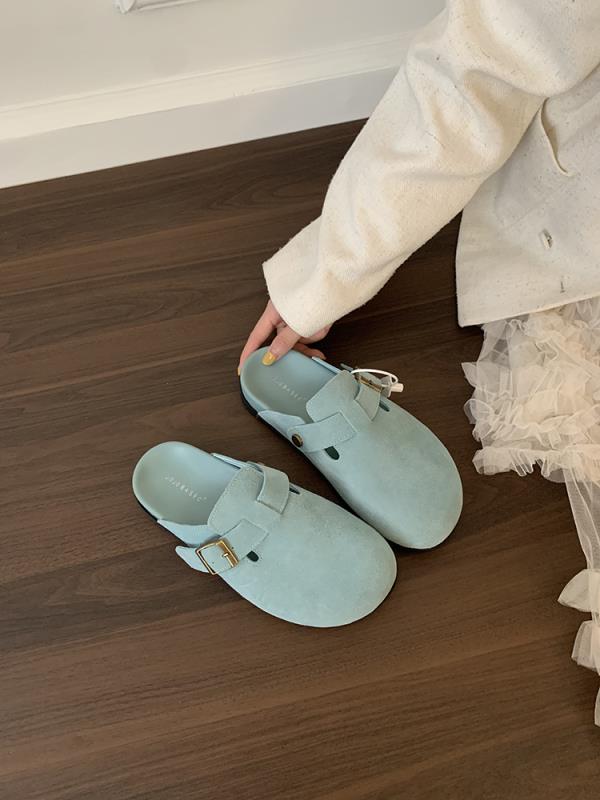 Fashion Female Shoes Loafers House Slippers Platform Cover Toe Slides 2025 Soft Female Shoes Loafers Cover Toe Ladies' Slippers Platform