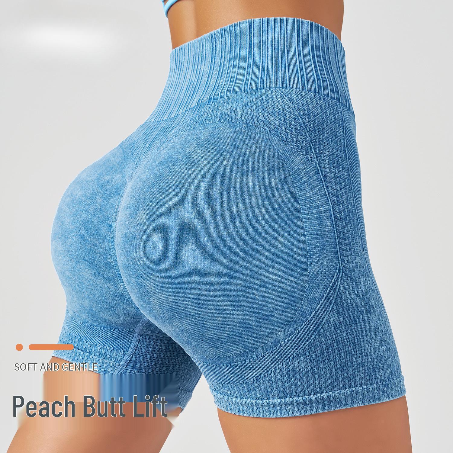 

Jiu Yi High-Waisted Yoga Shorts, Quick-Drying Fitness & Running Wear L шампанського