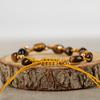 Tiger Eye Natural Cut Natural Stone Macrame Bracelet