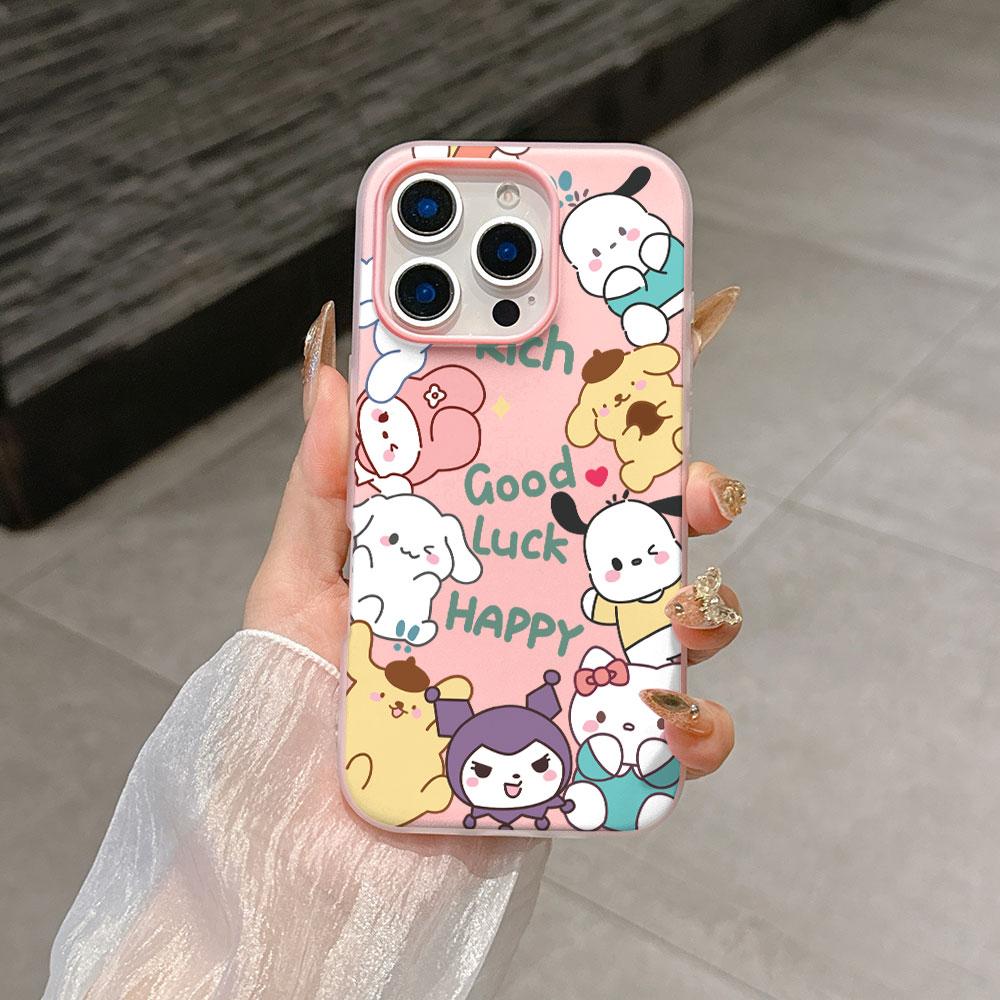 Sanrio Family Hello Kitty Kuromi Case For Xiaomi Redmi Note 15 Pro 5G 15 15C Note 14 13 12 11 10 Pro Plus 13C 5G 2 IN 1 Cover