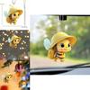 Car Decor Acrylic Flat Surface Bee Pendant With Cartoon Style For Interior Decoration