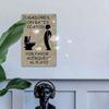 Vintage Spanish Tin Sign Toilet Reminder, 2D Flat Metal Wall Art, Retro Bathroom Decor for Home Bedroom Dining Room