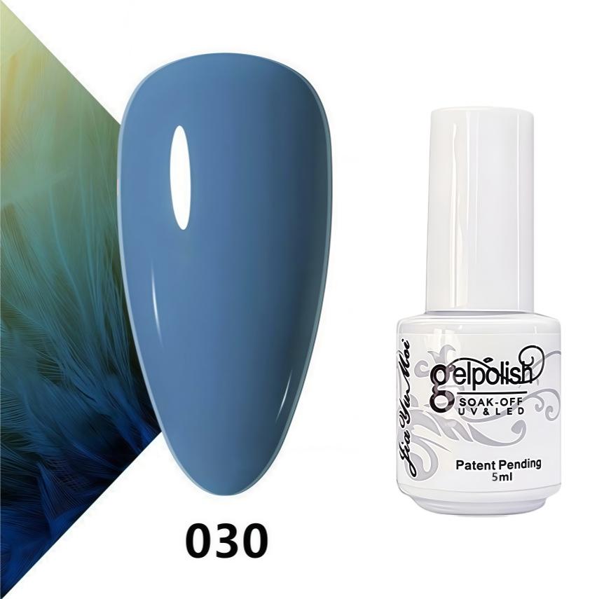 GELPOLISH Nail Art Set: Base, Top Coat, Transparent & White Gel Polishes