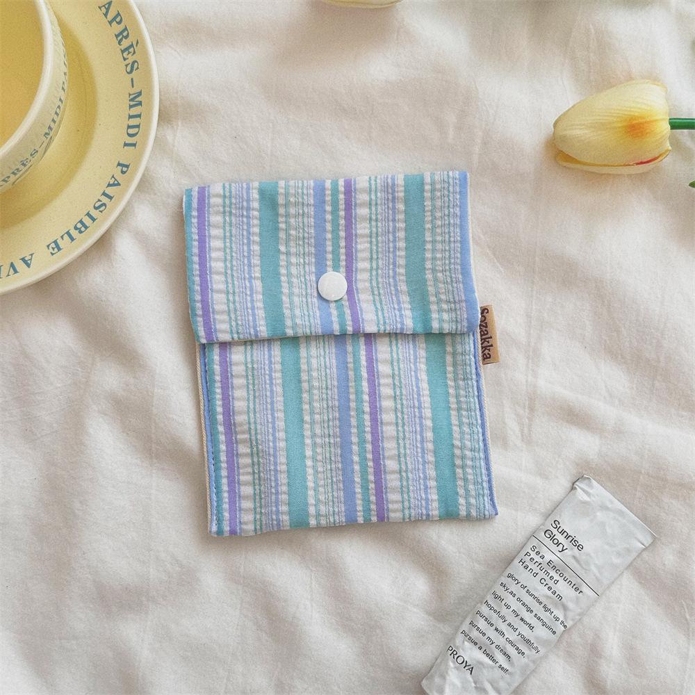 Damenbinden Aufbewahrungstaschen Koreanisch Niedlich Blume Große Kapazität Mädchen Cartoon Menstruation Tampon Organizer Tasche Mini Tasche