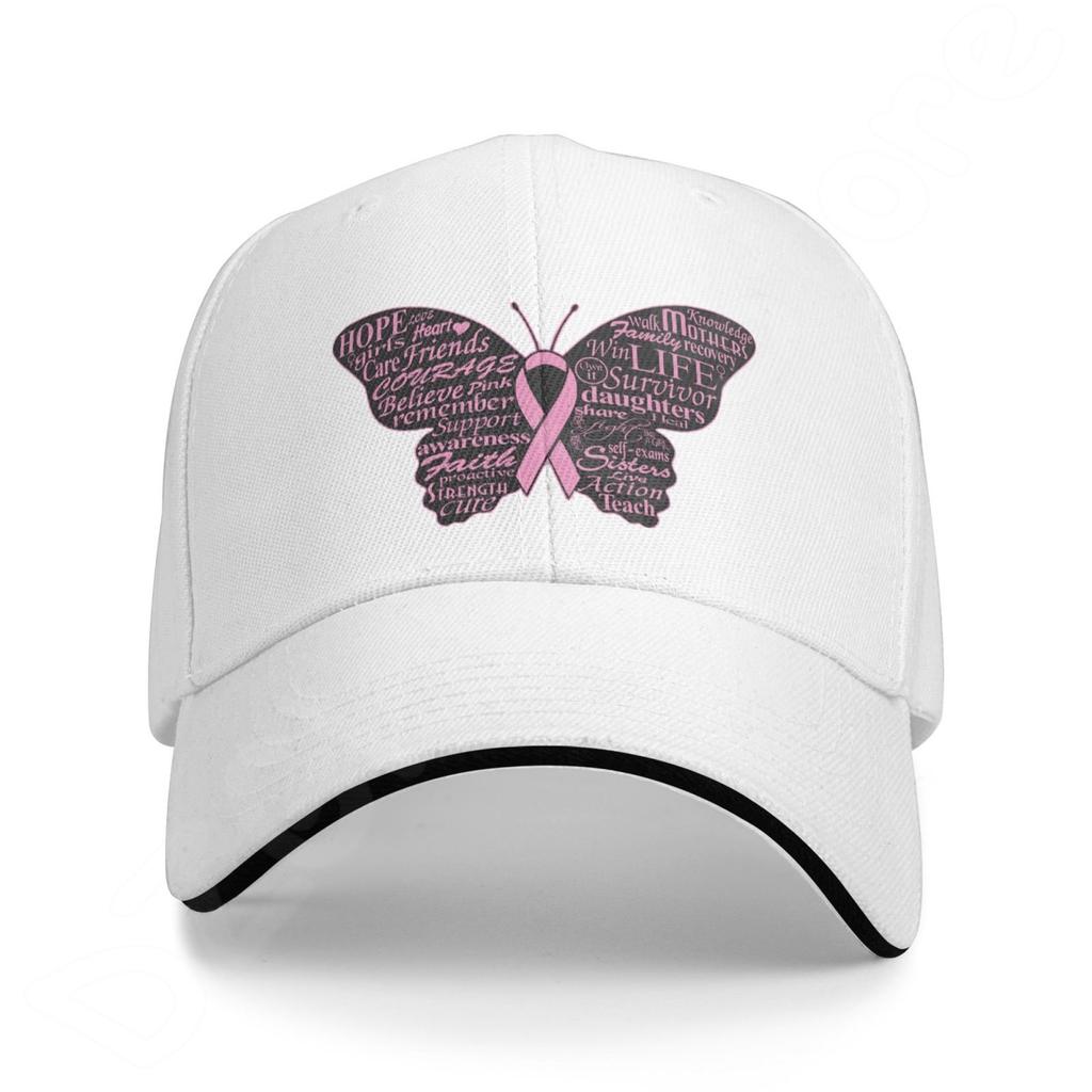Boné de beisebol com suporte de fita rosa para câncer de mama feminino casual chapéu de proteção solar unissex ajustável boné de caminhoneiro dropshipping