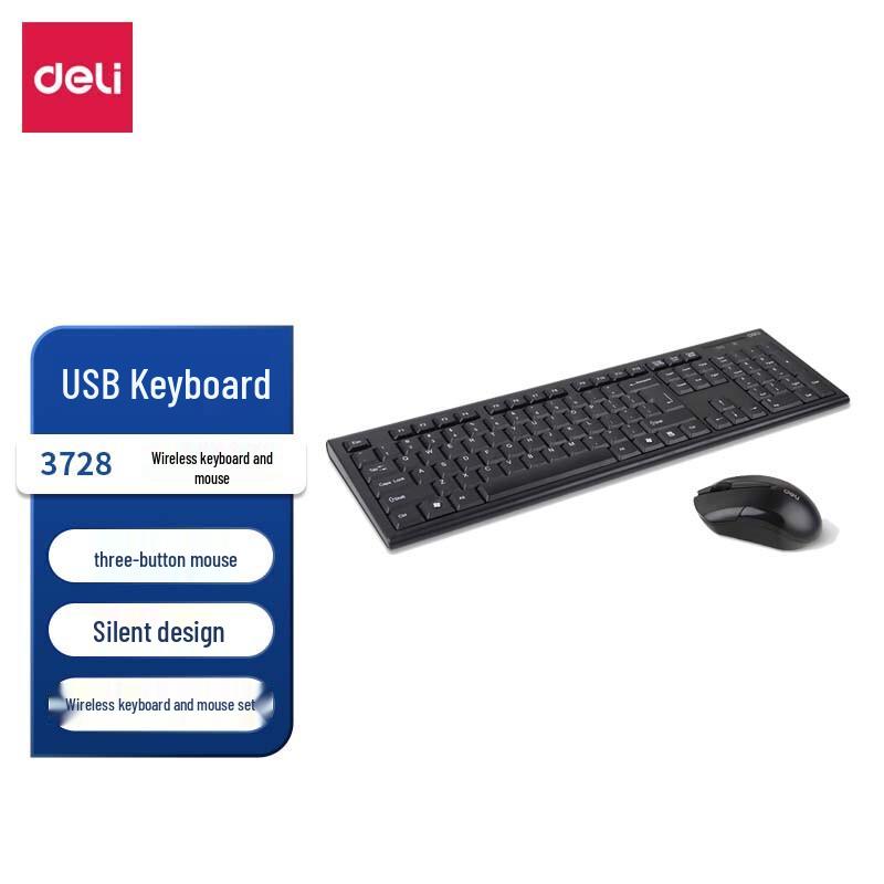 

Deli 3728 Slim Wireless Keyboard & Mouse Combo