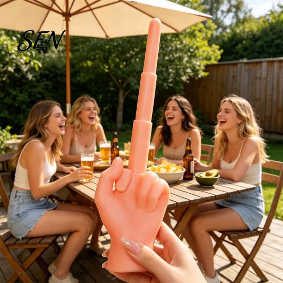 Durable Middle Finger Toy 1/2Pcs 3-Stage Telescopic Toy, 3D Printed Hand Prank Prop, Realistic Retractable for Stress Relief Funny