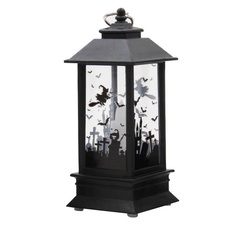 Small Halloween Simulation Flame Light Layout Desktop Decoration Vintage Style Hanging Small Oil Lam